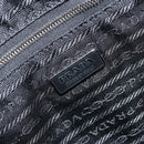 PRADA Hand Bag Canvas Beige Silver Auth 166793-17