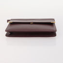 CARTIER Must Line Clutch Bag Leather 4 Set Bordeaux Auth 166795-18