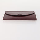 CARTIER Must Line Clutch Bag Leather 4 Set Bordeaux Auth 166795-6