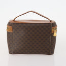 CELINE Macadam Canvas Pouch PVC Leather 2 Set Brown Auth 166796-10