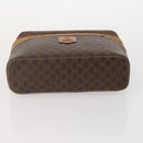 CELINE Macadam Canvas Pouch PVC Leather 2 Set Brown Auth 166796-14