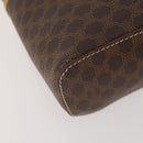 CELINE Macadam Canvas Pouch PVC Leather 2 Set Brown Auth 166796-15