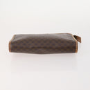 CELINE Macadam Canvas Pouch PVC Leather 2 Set Brown Auth 166796-6