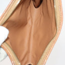 CELINE Macadam Canvas Pouch PVC Leather 2 Set Brown Auth 166796-8