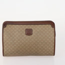 CELINE Macadam Canvas C Sulky Bag PVC Leather 4 Set Brown Beige Navy Auth 166797-14