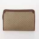 CELINE Macadam Canvas C Sulky Bag PVC Leather 4 Set Brown Beige Navy Auth 166797-15