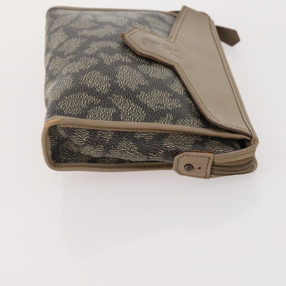 Burberrys Saint Laurent Clutch Bag Leather 2 Set Brown Beige Auth 166798