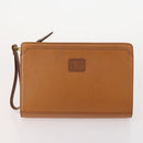 Burberrys Saint Laurent Clutch Bag Leather 2 Set Brown Beige Auth 166798-2