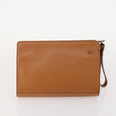 Burberrys Saint Laurent Clutch Bag Leather 2 Set Brown Beige Auth 166798-3