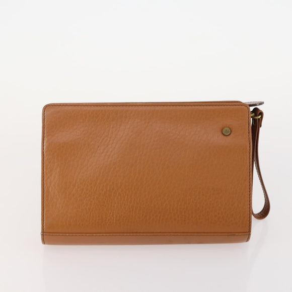 Burberrys Saint Laurent Clutch Bag Leather 2 Set Brown Beige Auth 166798