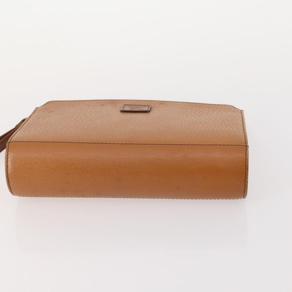 Burberrys Saint Laurent Clutch Bag Leather 2 Set Brown Beige Auth 166798
