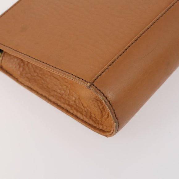 Burberrys Saint Laurent Clutch Bag Leather 2 Set Brown Beige Auth 166798