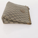 GUCCI GG Supreme Plus Sherry Line Clutch Bag PVC 3 Set Black Beige Auth 166799-10