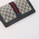 GUCCI GG Supreme Plus Sherry Line Clutch Bag PVC 3 Set Black Beige Auth 166799-17