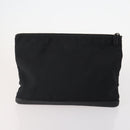 GUCCI GG Supreme Plus Sherry Line Clutch Bag PVC 3 Set Black Beige Auth 166799-3