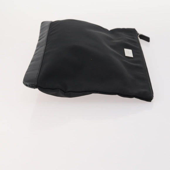 GUCCI GG Supreme Plus Sherry Line Clutch Bag PVC 3 Set Black Beige Auth 166799