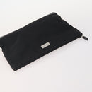 GUCCI GG Supreme Plus Sherry Line Clutch Bag PVC 3 Set Black Beige Auth 166799-5