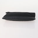 GUCCI GG Supreme Plus Sherry Line Clutch Bag PVC 3 Set Black Beige Auth 166799-6