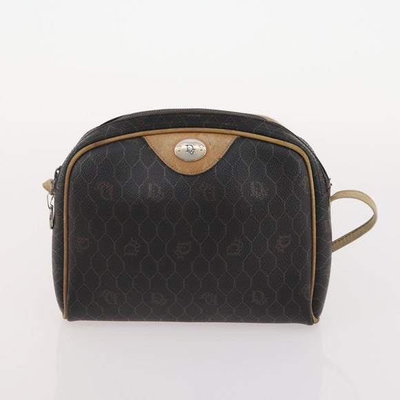 BALLY PRADA Dior Honeycomb Canvas Bag PVC Leather Satin 3 Set Black Auth 166801
