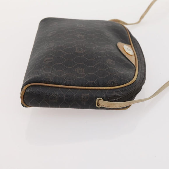 BALLY PRADA Dior Honeycomb Canvas Bag PVC Leather Satin 3 Set Black Auth 166801