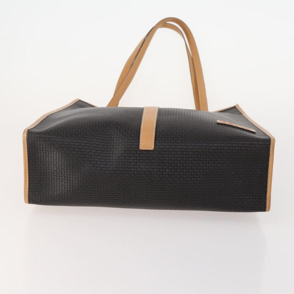 BALLY PRADA Dior Honeycomb Canvas Bag PVC Leather Satin 3 Set Black Auth 166801