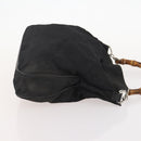 GUCCI Bamboo Hand Bag Nylon 2way 2 Set Black Auth 166802-12