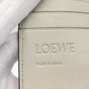 LOEWE Anagram Wallet Leather Blue Silver Auth 166820-8