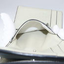 LOEWE Anagram Wallet Leather Blue Silver Auth 166820-21
