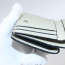 LOEWE Anagram Wallet Leather Blue Silver Auth 166820-22