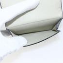 LOEWE Anagram Wallet Leather Blue Silver Auth 166820-11