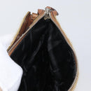 Salvatore Ferragamo Shoulder Bag Silk Cotton Khaki Silver Auth 166824-23