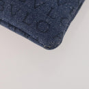 BVLGARI Shoulder Bag Denim Blue Silver Auth 166825-9