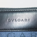 BVLGARI Shoulder Bag Denim Blue Silver Auth 166825-17