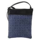 BVLGARI Shoulder Bag Denim Blue Silver Auth 166825-13