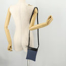 BVLGARI Shoulder Bag Denim Blue Silver Auth 166825-21