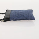 BVLGARI Shoulder Bag Denim Blue Silver Auth 166825-4