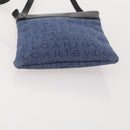 BVLGARI Shoulder Bag Denim Blue Silver Auth 166825-5