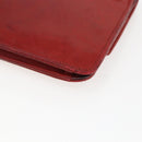 CHANEL Long Wallet Caviar Skin Red Gold CC Auth 166826-15