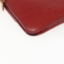 CHANEL Long Wallet Caviar Skin Red Gold CC Auth 166826-16