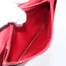 CHANEL Long Wallet Caviar Skin Red Gold CC Auth 166826-11