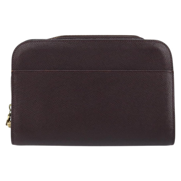LOUIS VUITTON Taiga Baikal Clutch Bag Grizzly M30188 LV Auth 166830