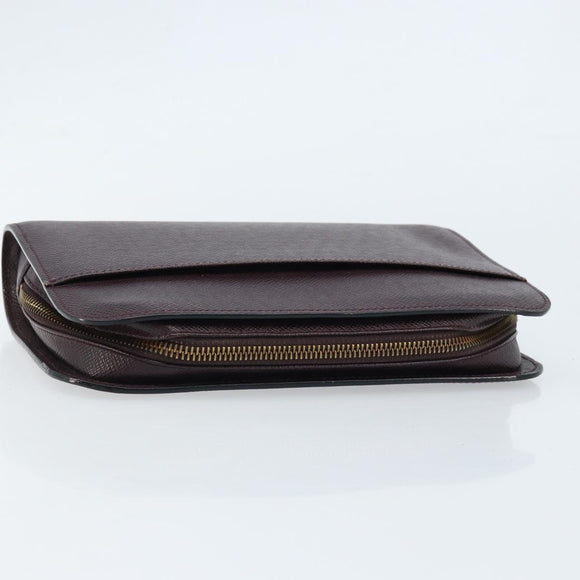 LOUIS VUITTON Taiga Baikal Clutch Bag Grizzly M30188 LV Auth 166830