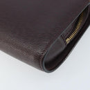 LOUIS VUITTON Taiga Baikal Clutch Bag Grizzly M30188 LV Auth 166830-8