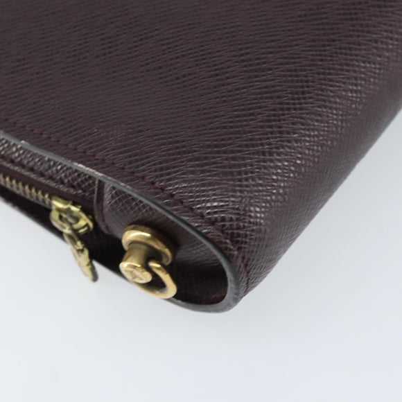 LOUIS VUITTON Taiga Baikal Clutch Bag Grizzly M30188 LV Auth 166830