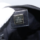 FENDI Zucca Canvas Shoulder Bag Black Silver Auth 166831-18