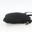 FENDI Zucca Canvas Shoulder Bag Black Silver Auth 166831-4
