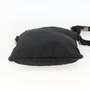 FENDI Zucca Canvas Shoulder Bag Black Silver Auth 166831-5
