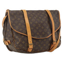 LOUIS VUITTON Monogram Saumur 43 Shoulder Bag M42252 LV Auth 166833A-1