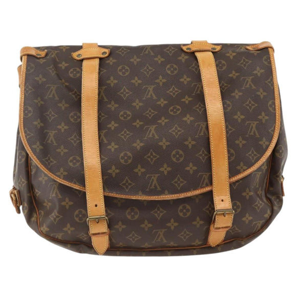 LOUIS VUITTON Monogram Saumur 43 Shoulder Bag M42252 LV Auth 166833A