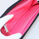 CHANEL Cambon Line Wallet Leather Black Silver CC Auth 166835-21